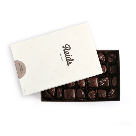 Box of dark assorted chocolates