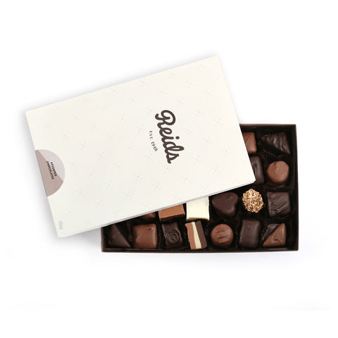 Box of milk and dark assorted chocolates