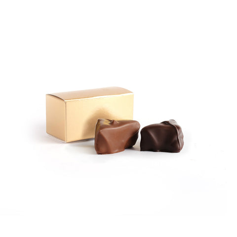 Product photo of two chocolate truffle box