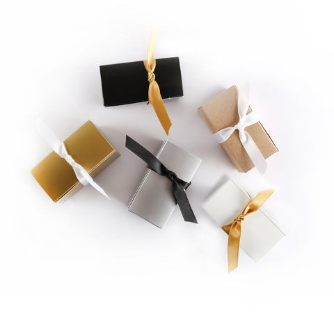 An image of ribbon + box colour options.
