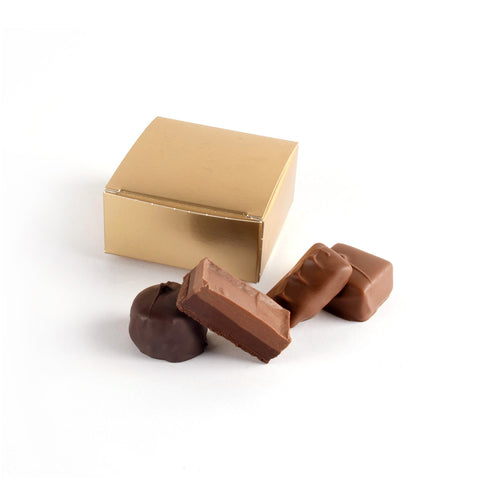 Product photo of square box that fits 4 chocolates