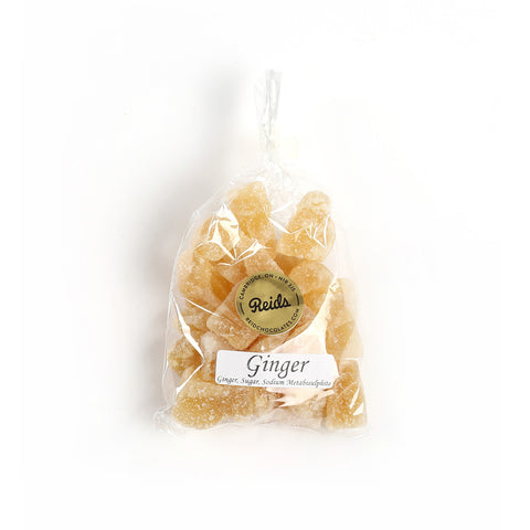 Clear bag of candied ginger