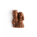 Milk chocolate mold of bride and groom