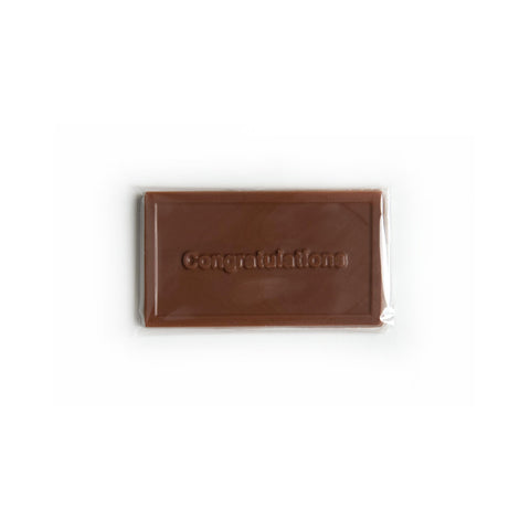 Product photo of milk chocolate congratulations bar