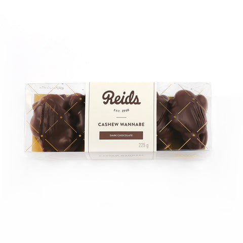 1/2 lb clear box of dark chocolate cashew wannabes
