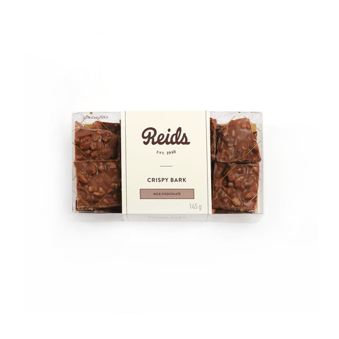 1/2 lb clear box of milk chocolate crispy bark