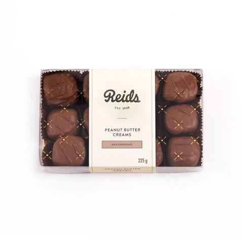 1/2 lb clear window box of peanut butter creams.