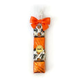 4 mint squares foil wrapped with Halloween colours and tied with a bow!