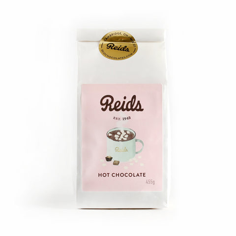A bag of hot chocolate. With cute illustration