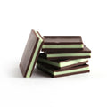A product photo square dark chocolate mint sandwiches