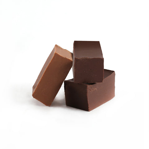 Product photo of milk and dark chocolate orange smoothies. Rectangle cut pieces