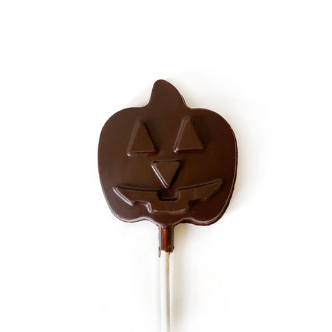Pumpkin pop available in milk, dark and white.