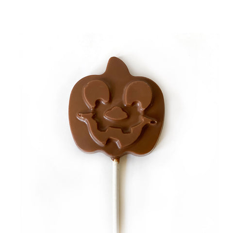 Pumpkin pop available in milk, dark and white.