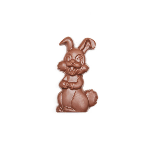 A cartoon bunny chocolate molding.