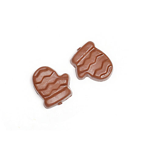 Product photo of two milk chocolate mittens