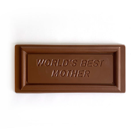 Milk chocolate bar with words 'world's best mother