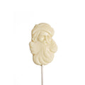 Product photo of white Santa head molding on a stick.