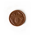 A milk chocolate spider disc.